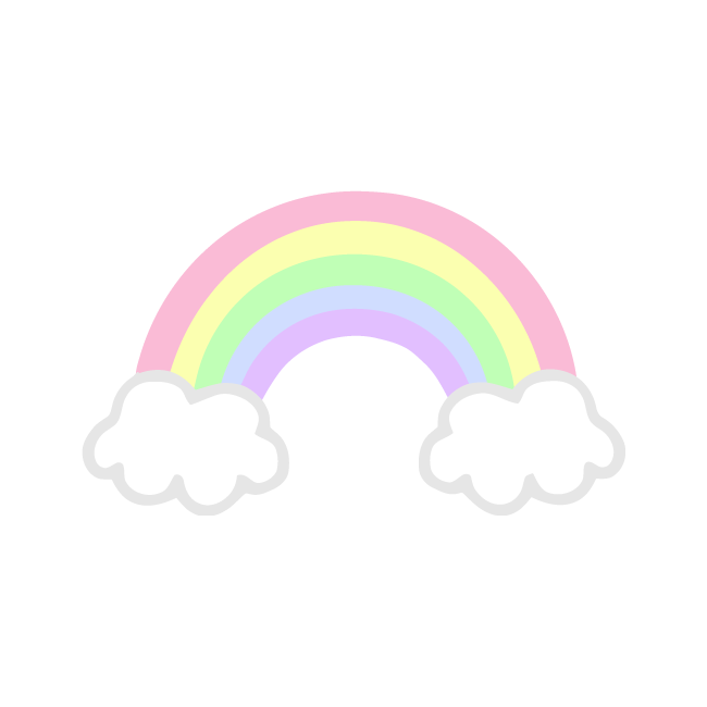 Αυτοκόλλητο τοίχου, Ουράνιο τόξο, pastel χρώματα