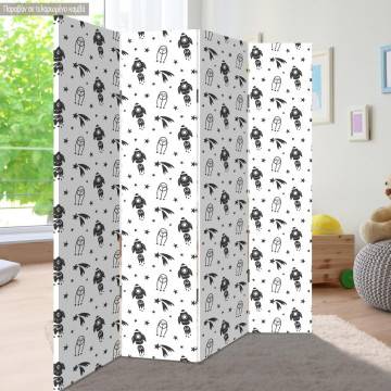 Room divider Rocket and stars