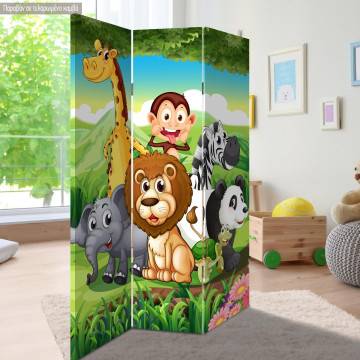 Room divider Animals at forest glade 2
