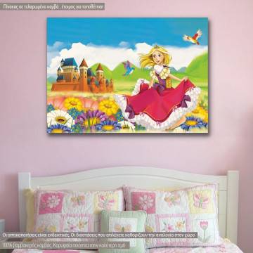 Kids canvas print The princess