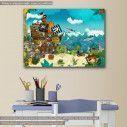 Kids canvas print Pirates on the wild island