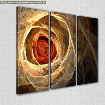 Canvas print Rose, Fractal rose,  3 panels 2