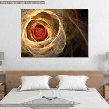 Πίνακας σε καμβά Τριαντάφυλλο, Fractal rose