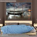 Canvas print Abandoned boat,  3 panels