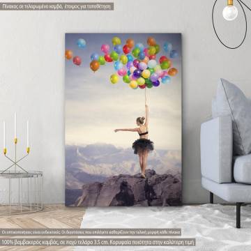 Πίνακας σε καμβά Dancer with balloons