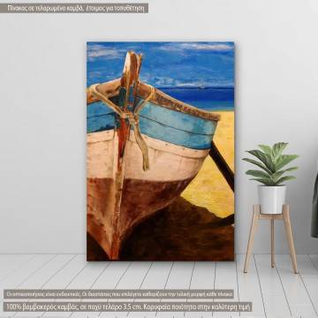 Canvas print Old boat painting