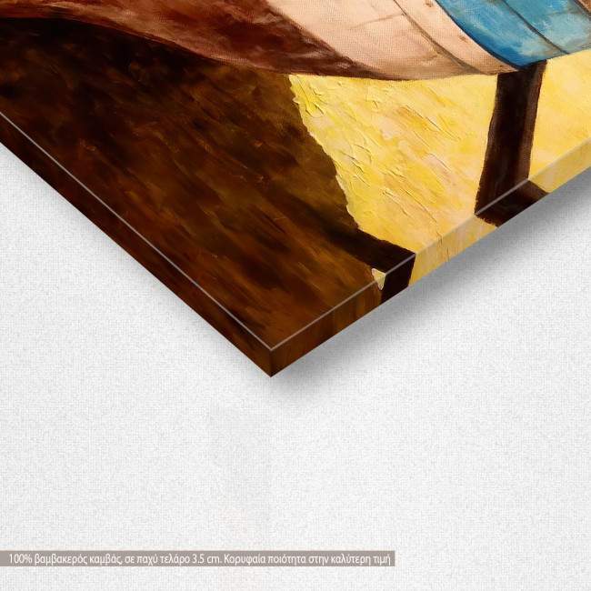 Canvas print Old boat painting, detail