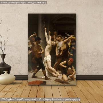Canvas print The Flagellation of our Lord Jesus Christ, Bouguereau William-Adolphe
