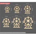 Wooden Ferris wheel  park decorative figure