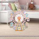 Wooden figure printed Ferris wheel