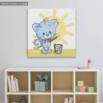 Kids canvas print Artist cat