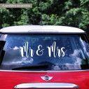 Car sticker mr & mrs