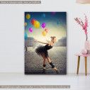Canvas printDancer with colorful  balloons