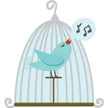 Αυτοκόλλητο τοίχου Χαρούμενο πουλί 2