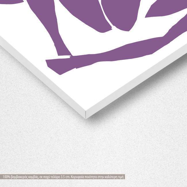 Πίνακας σε καμβά, Minimal body  μωβ, λεπτομέρεια