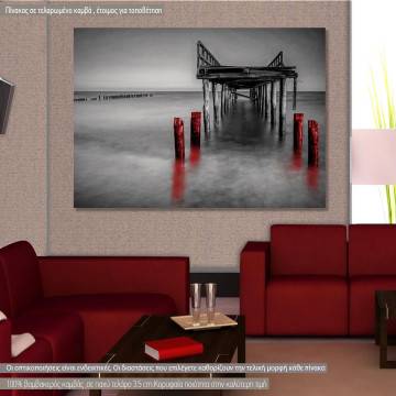 Canvas print Red jetty