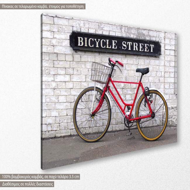 Canvas print Bicycle street, side