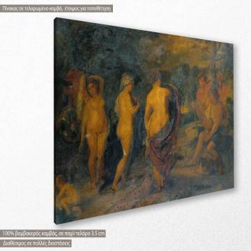 Πίνακας ζωγραφικής Judgement of Paris Rubens Peter Paul Καμβάς τελαρωμένος Όψη 1 2