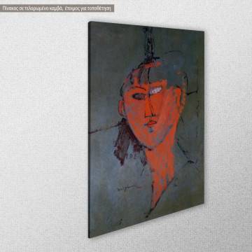 Πίνακας ζωγραφικής Study of a head Modigliani Καμβάς τελαρωμένος Όψη 1 2