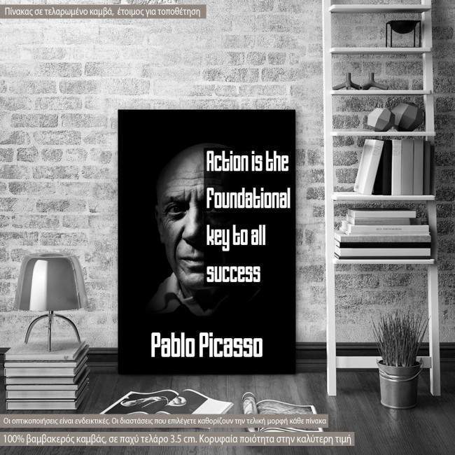 Πίνακας σε καμβά Action is..., Pablo Picasso