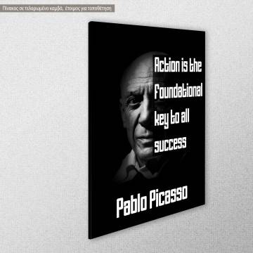 Πίνακας σε καμβά Action is... Pablo Picasso Όψη 1 2