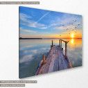 Canvas print  Sunset at dock, side