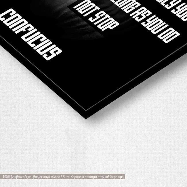 Canvas print A journey of a thousand miles, Black & White, detail