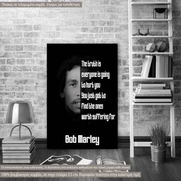 Πίνακας σε καμβά The truth is..., Bob Marley