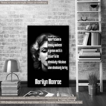 Πίνακας σε καμβά Imperfection is beauty..., Marilyn Monroe