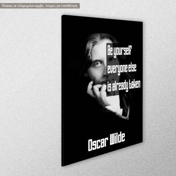 Πίνακας σε καμβά Be yourself... Oscar Wilde Όψη 1 2