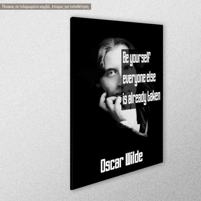 Πίνακας σε καμβά, Be yourself..., Oscar Wilde, κοντινό