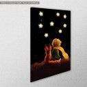 Μικρός πρίγκιπας στο νυχτερινό ουρανό, παιδικός - βρεφικός πίνακας σε καμβά, κοντινό