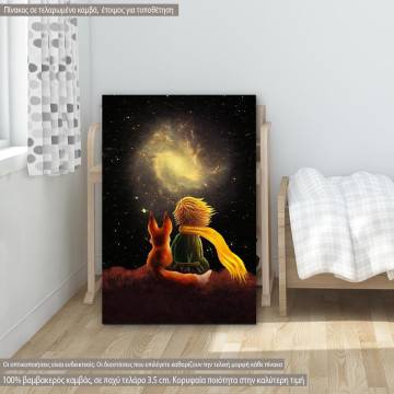 Kids canvas print Little prince and the universe