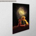 Kids canvas print Little prince and the universe, side