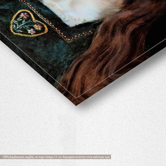 Canvas print Portrait of a girl, Millais J. E,, detail