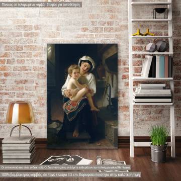 Canvas print Young mother gazing at her child, Bouguereau W. A.