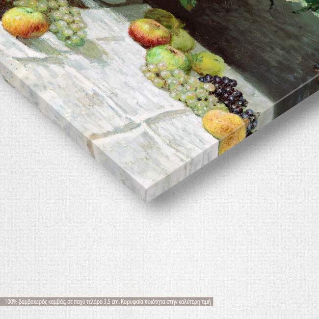 Πίνακας ζωγραφικής, Flowers and fruit, Monet C, αντίγραφο σε καμβά, λεπτομέρεια