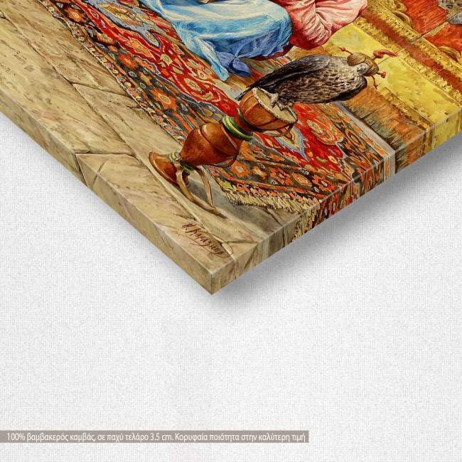 Canvas print Arab falconer, Karazin, detail