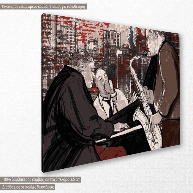 Canvas print Jazz band, side