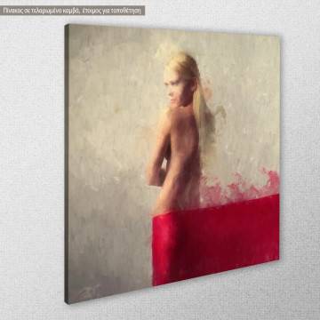 Canvas printBlonde beauty in red 2