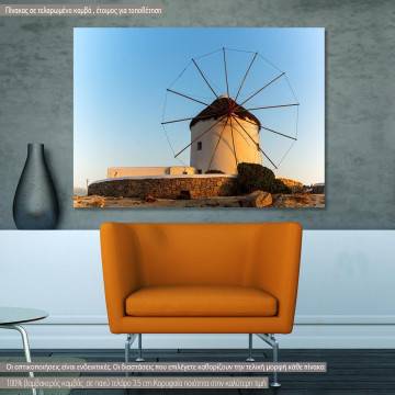 Canvas print Mykonos windmills
