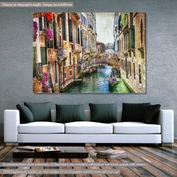 Πίνακας σε καμβά Βενετία, Romantic Venice vintage
