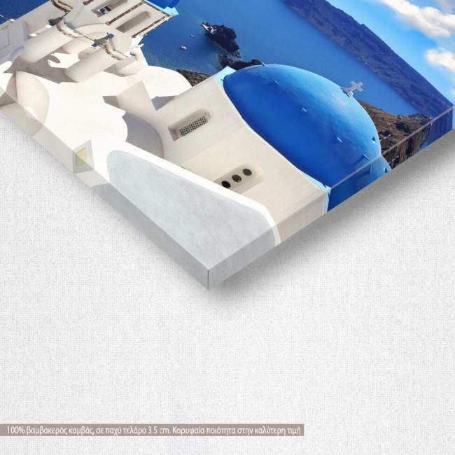 Canvas print Church at Oia, detail