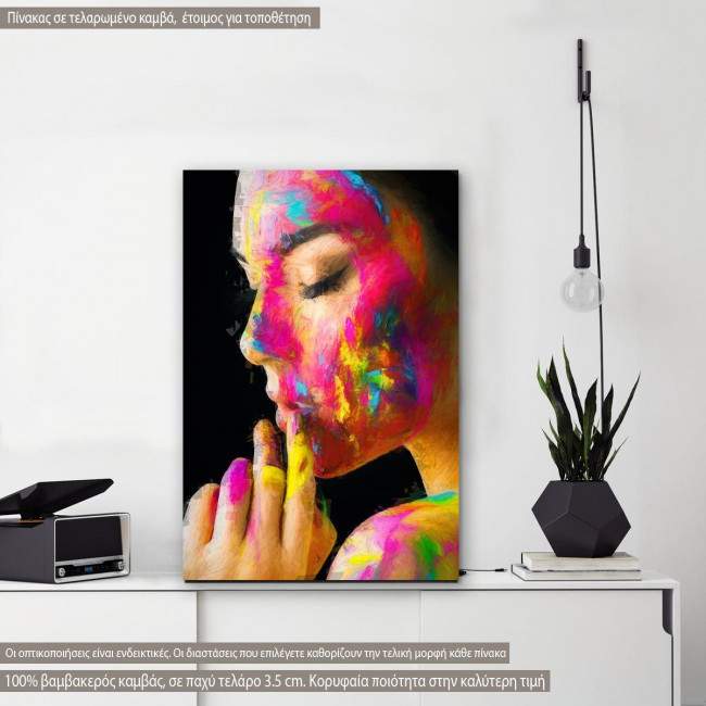 Canvas print Colorful painted face