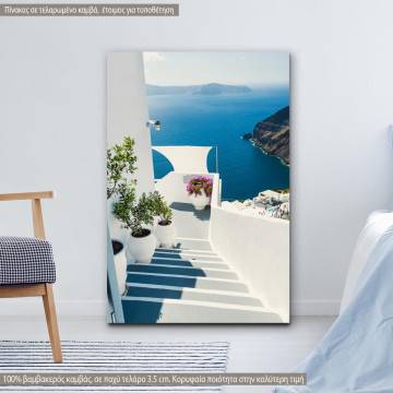 Πίνακας σε καμβά White Santorini