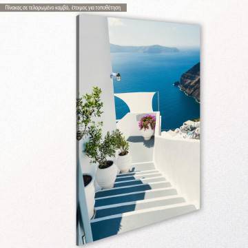 Canvas print White Santorini View 1 2