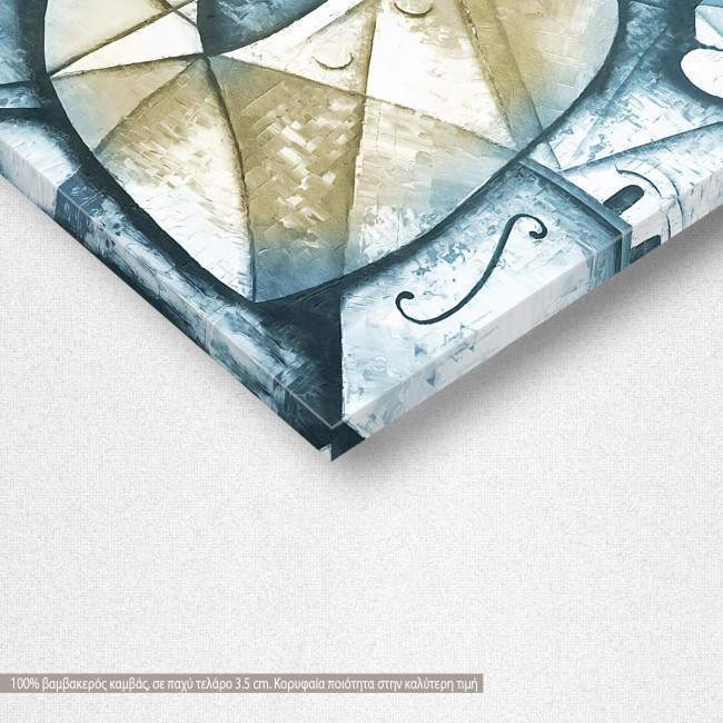  Expressive oil painting with woman figure canvas print, detail