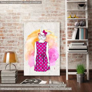 Canvas print Bunny hipster