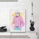 Canvas print Pitbull hipster