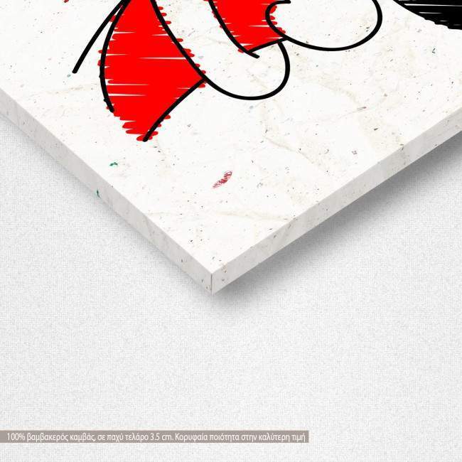 Canvas print Kiss, detail